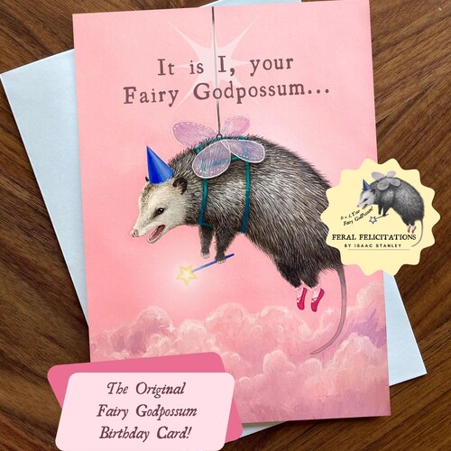 The Fairy Godpossum Birthday Card