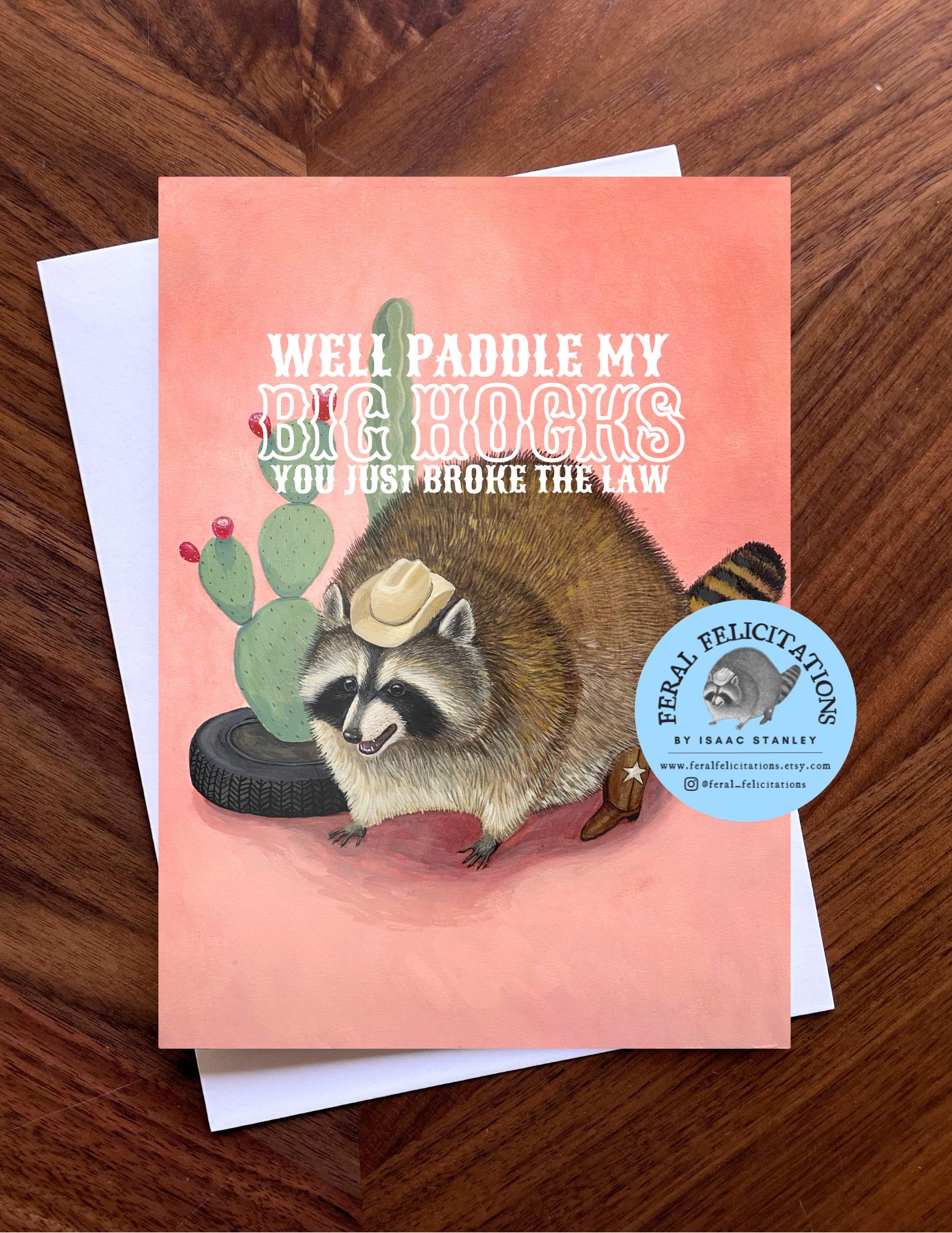 UK Greetings Birthday Card For Him | Raccoon Design With Envelope