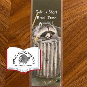 Raccoon Laminated Bookmark