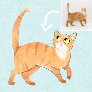Pet Drawing custom commissions cartoon cat/dog