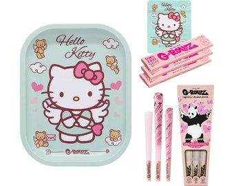 Einzigartiges großes Rolltablett-Set aus Metall für Mädchen, Hello Kitty Kit, rosa Geschenk zum Valentinstag