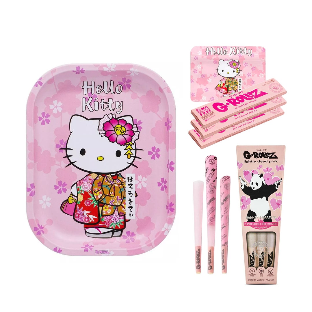 Hello Kitty Pink Rolling Tray Set - Things Mel Made