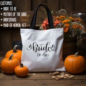 Bride Tote Bag, Engagement Gift, Personalized Bride Bag, Future Mrs Tote, Bride to Be Gift, Bridal Shower Gift for Bride, Fall Bride
