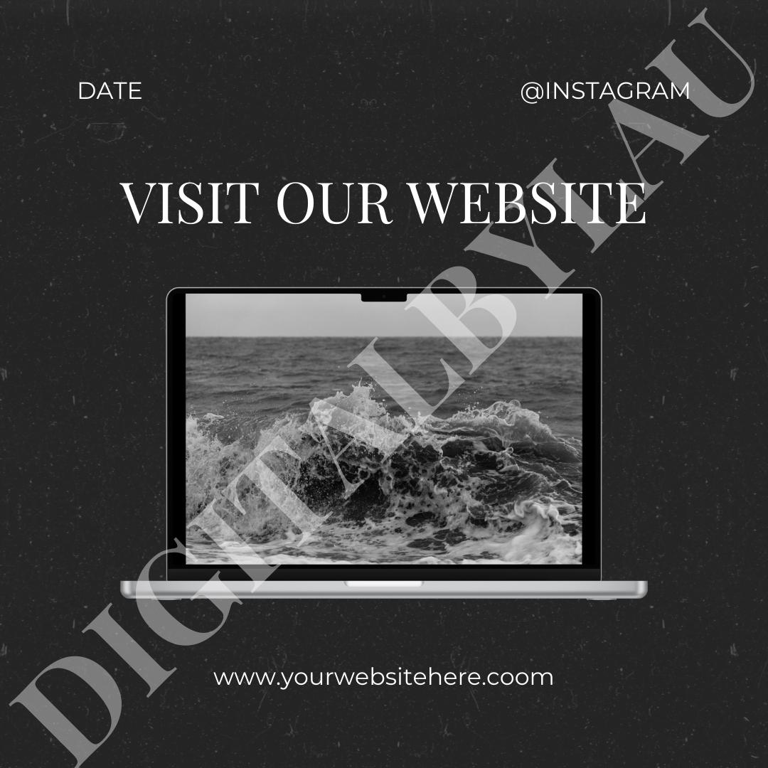 Black and White Instagram Template, Post Template, Minimalist. - Etsy