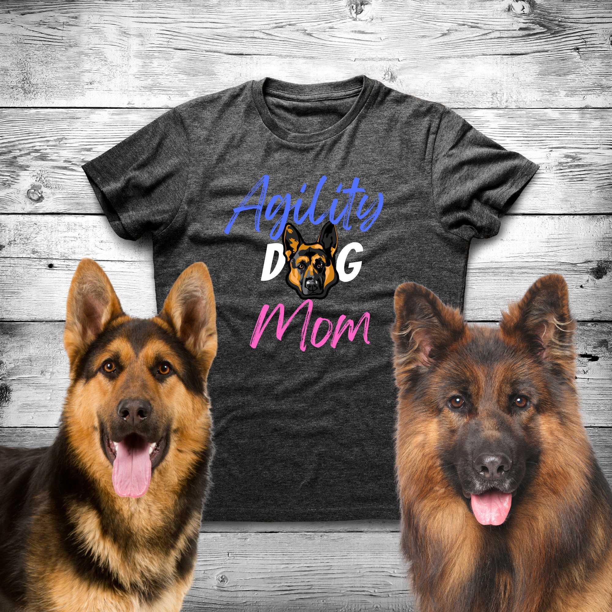 German Shepherd Agility Shirt Dog Mom Tshirt High in Trial