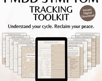 PMDD Symptom Tracker | Period Journal | Menstrual Cycle Log | PMS Mental Health Support Tool