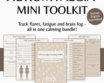 Fibromyalgia Symptom Tracker Mini Toolkit | 5-Page Flare &  Pain Log | Chronic Illness Journal PDF | Printable Chronic Pain Support Tool
