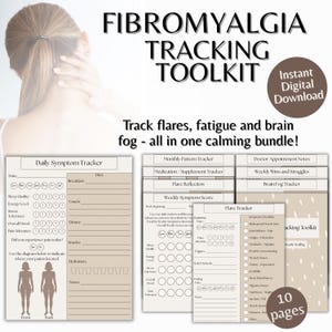 Fibromyalgia Symptom Tracker Printable | Chronic Pain Flare Log | Chronic Illness PDF | Pain Management Tool | Health Journal Download