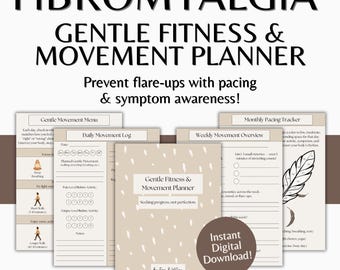 Fibromyalgia Fitness Tracker | Chronic Pain Log | Fibro Flare Up Support Tool | Printable PDF Symptom Journal