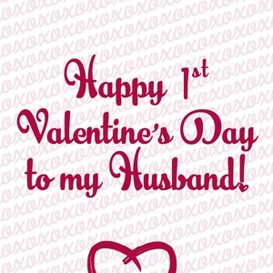 Feliz primeiro (1º) Dia dos Namorados para meu marido - download instantâneo para impressão de cartão postal / cartão postal 5x7