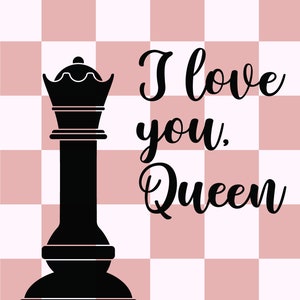 I love you, Queen - Sofort Download Druckbare 5x7 Postkarte/Grußkarte