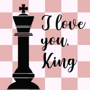 I love you, King - Sofort Download Druckbare 5x7 Postkarte/Grußkarte