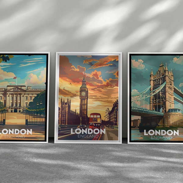 London Landmarks Collection: Buckingham Palace, Tower Bridge, Big Ben - Digital Prints of Iconic Architecture