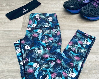 TROPICAL ADVENTURES Sports Fitness Leggings Suitable for Yoga, Running, Gym, Canicross, Bikejoring, Dance, Aerobics, Hiking, Exercise