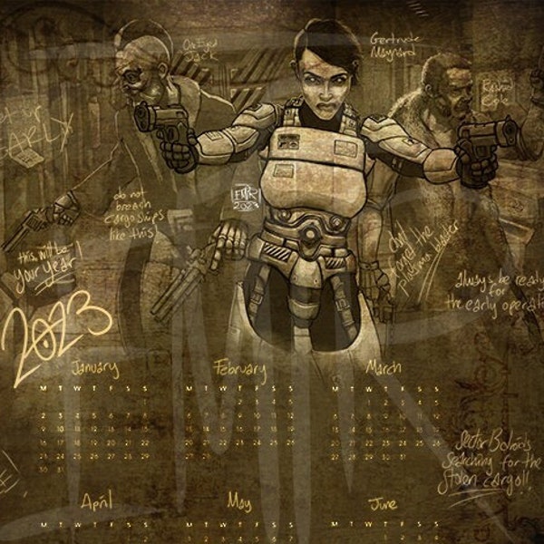 Cyberpunk Wall Calendar Etsy