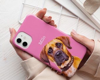 Custom Pet Phone Case With Your Pet Photo and Name, Custom Dog Phone Case，Custom Cat Phone Case, Personalized Phone Case