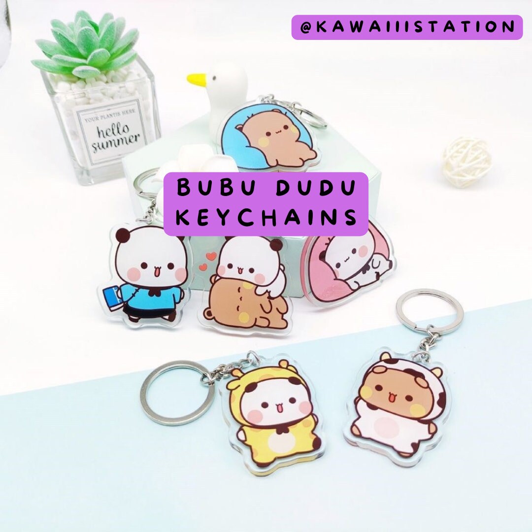 Dudu Bubu CUSTOMIZED Mini Figur / Pfirsich Goma Miniatur / Paar