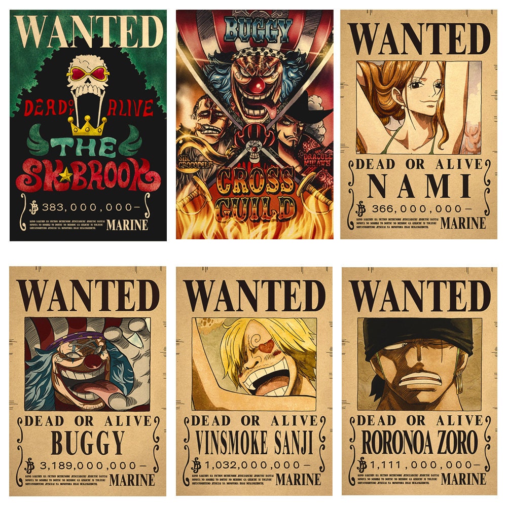 Affiches originales One Piece Wanted Légende en format vintage sur