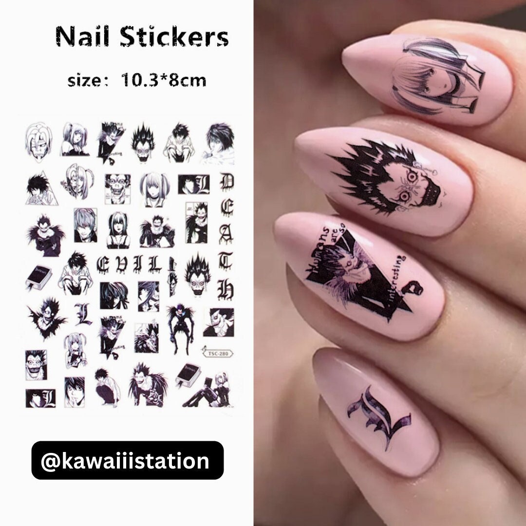 23 Anime Nail Designs to Show Your Love for Anime and Manga | Anime nails, Nail  designs, French tip acrylic nails