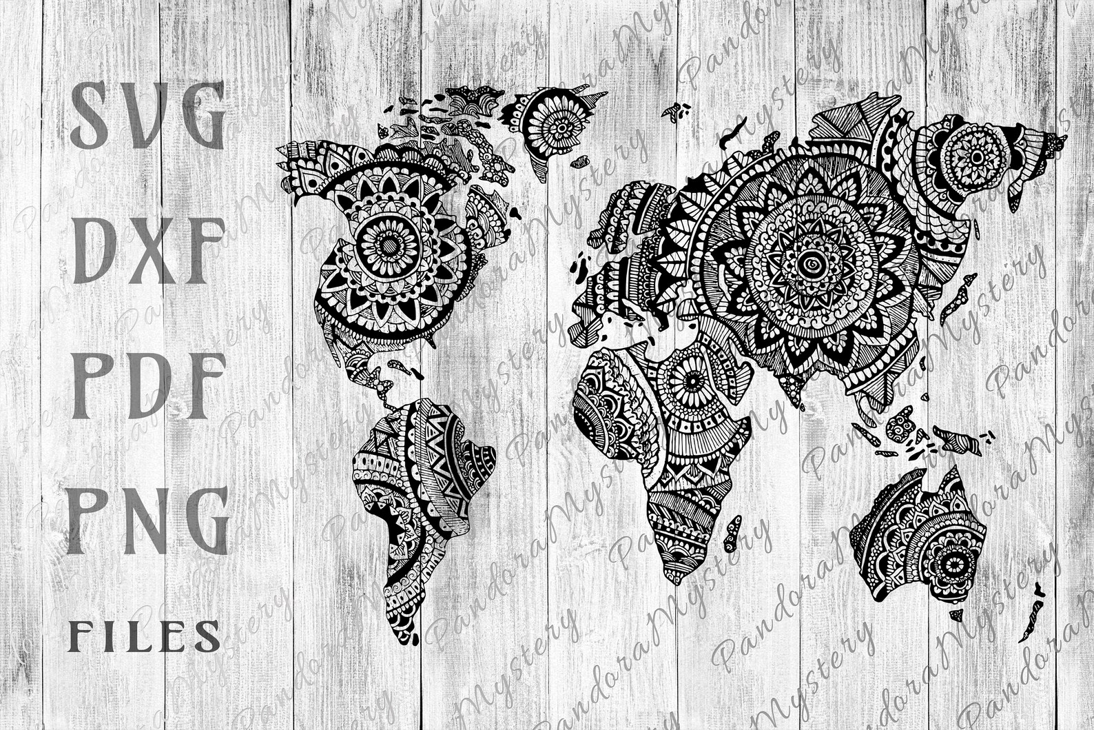 World Map Zentangle / Zentangle Svg / SVG Files for Cricut / World ...