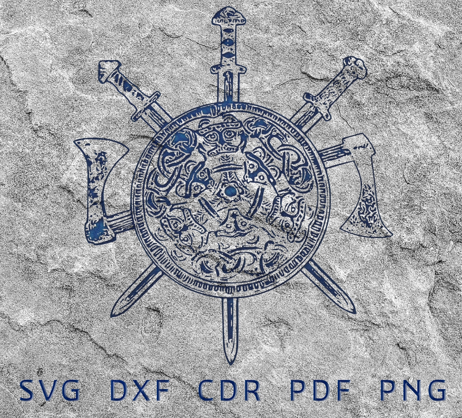 Viking Shield Vector / Viking Svg / Viking Silhouette / Viking Pattern