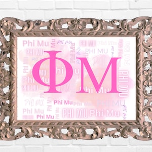Phi Mu Graffiti Sign