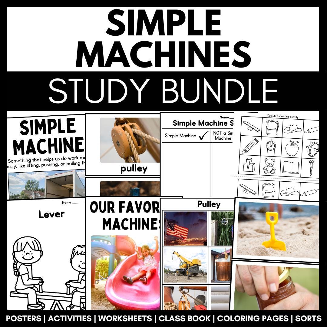 Creative Curriculum Simple Machines Study Bundle - Etsy