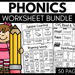 Phonics Worksheets Kindergarten - Phonics Printables