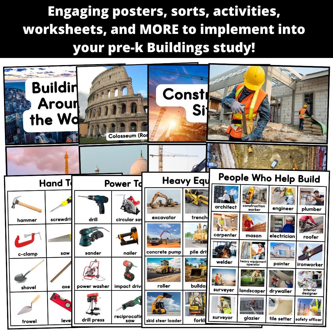 Buildings Study Bundle Creative Curriculum - Etsy