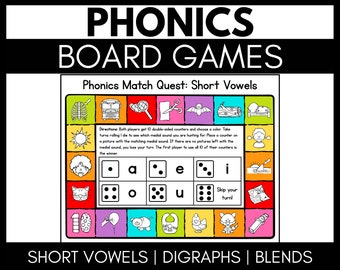 Phonics Brettspiele für Kindergarten Alphabetisierungszenten - Science des Lesens