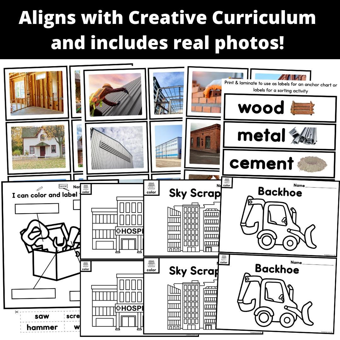 Buildings Study Bundle Creative Curriculum - Etsy