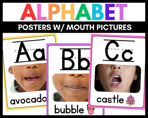 Alphabet Classroom Posters Science of Reading - Colorful Classroom Decor - Digital Download