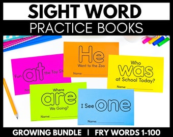 Fry Sight Words Practice Books – Reading Fluency Bundle (PDF)