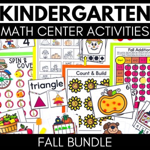 Activités et jeux mathématiques de la maternelle pour les centres de mathématiques d&#39;AUTOMNE
