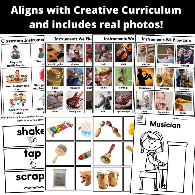 Creative Curriculum® Music Making Study | Pre-k Activities Bundle - Etsy
