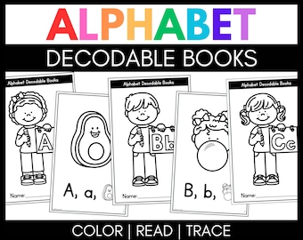 Lectores decodificables del alfabeto: libros de fonética, lectura y seguimiento del color
