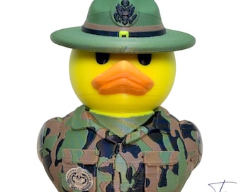 Army Drill Sergeant Duck --TRADOC-- 3-D Printed. Personalization Available.
