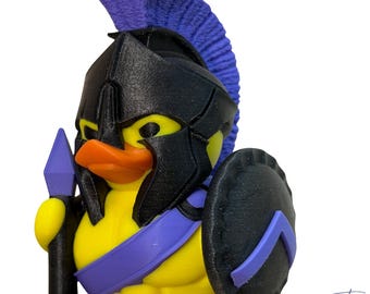 Purple Spartan - Gladiator  Duck – 3D Printed Hard Plastic Warrior Accessory 2.5 inch