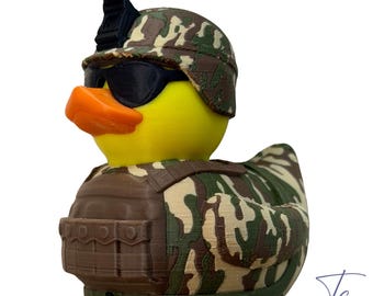 Tactical Camo Duck, Army, Navy, Marine Corps, Air Force Military Gift, 3D Print, 2.5 inches