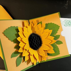 3D Sunflower Pop Up Card  Sunflower Pop Up Card  Cricut Cards Baby Shower  Get Well Gift For Mom Pop Up Card  Anniversary Card