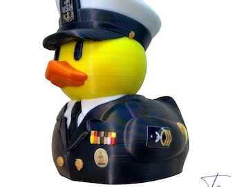 Uniforme di gala del sottufficiale capo della Marina degli Stati Uniti, grado E-8 Duck ---> Stampata in 3D.