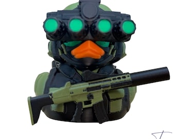 Special Ops Duck, Night Vision, 3D Printed Cruise Duck (2.5x2.5x3in)