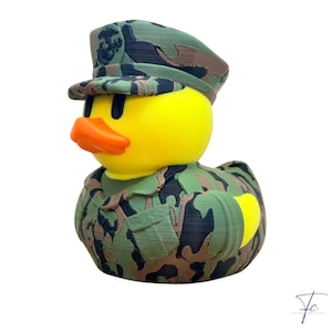 U.S. Marine Corps BDU Camo Duck:  USMC inspired Gift.