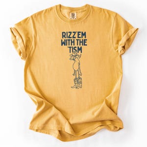 Funny Shirt, Rizz Em With The Tism Shirt, Funny Vintage Tee for Nostalgia Lovers, Silly Rizz T-Shirt