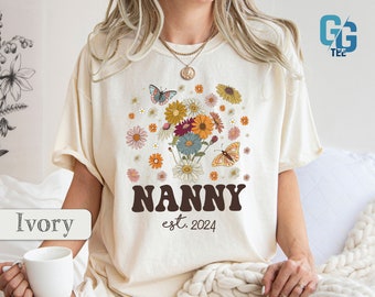 Nanny Est 2024 Shirt Im The Nanny Its Me Cool Cute Babysitter Club Gift for Funny Best Nanny Life T-shirt