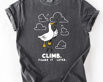 Funny Rock Climbing T-Shirt: Climb Like A Girl Tee, Climber Gift