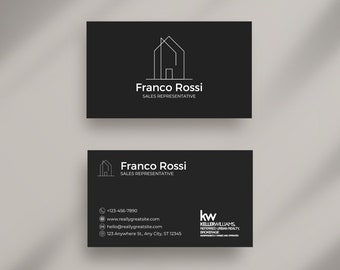 Keller Williams Referred Urban Realty, Brokerage, Real Estate, Business Card with Logo Template 003