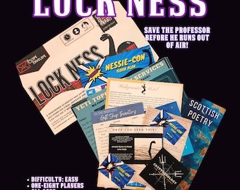 Play at home mystery Escape room in an envelope from Scotland: Lock Ness