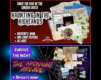 Escape Rooms für zu Hause: Haunting in the Highlands & The Midnight Arcade!