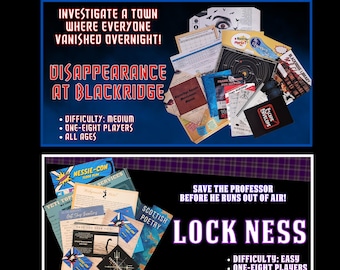 Play at home Escape room in an envelope from Scotland: Loch Ness + Blackridge